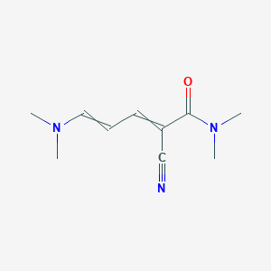 molecular formula C10H15N3O B8652297 2-Cyano-5-(dimethylamino)-N,N-dimethylpenta-2,4-dienamide CAS No. 139272-26-7