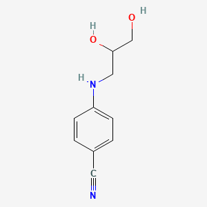 molecular formula C10H12N2O2 B8652298 p-(N-2,3-dihydroxypropylamino)benzonitrile 