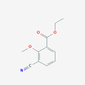 molecular formula C11H11NO3 B8652300 Ethyl 3-cyano-2-methoxybenzoate 