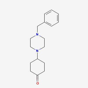 molecular formula C17H24N2O B8652322 4-(4-Benzylpiperazin-1-yl)cyclohexan-1-one 