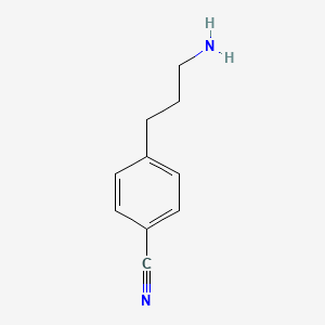 molecular formula C10H12N2 B8652327 4-(3-Aminopropyl)benzonitrile 