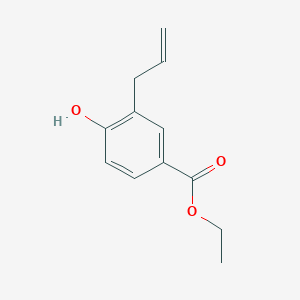 molecular formula C12H14O3 B8652339 Ethyl 3-allyl-4-hydroxybenzoate 