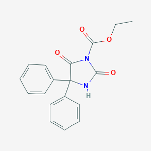 B086524 1-Imidazolidinecarboxylic acid, 2,5-dioxo-4,4-diphenyl-, ethyl ester CAS No. 1097-57-0