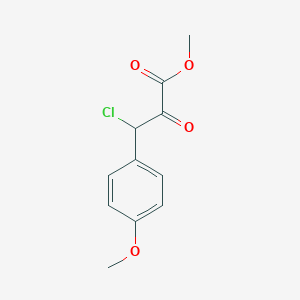 molecular formula C11H11ClO4 B8652473 3-Chloro-3-(4-methoxy-phenyl)-2-oxo-propionic acid methyl ester 