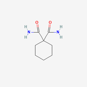 molecular formula C8H14N2O2 B8652491 1,1-Cyclohexanedicarboxamide CAS No. 3839-25-6