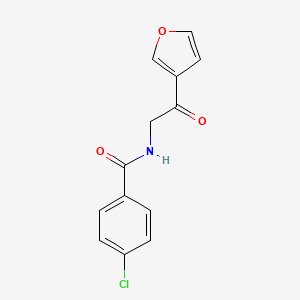 molecular formula C13H10ClNO3 B8652496 4-Chloro-N-(2-(furan-3-yl)-2-oxoethyl)benzamide CAS No. 88352-91-4