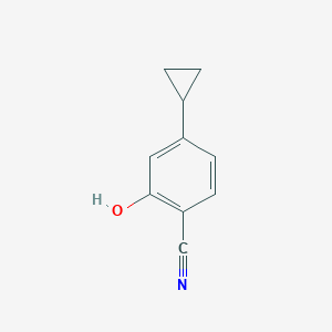 molecular formula C10H9NO B8652621 4-Cyclopropyl-2-hydroxybenzonitrile 