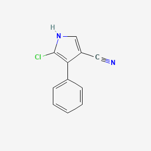 molecular formula C11H7ClN2 B8652677 5-chloro-4-phenyl-1H-pyrrole-3-carbonitrile 
