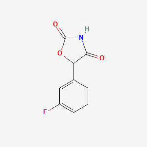 molecular formula C9H6FNO3 B8652687 5-(3-Fluorophenyl)oxazolidine-2,4-dione 