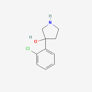 molecular formula C10H12ClNO B8652701 3-(2-Chlorophenyl)pyrrolidin-3-ol 