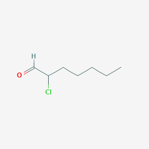 molecular formula C7H13ClO B8652735 2-Chloroheptanal CAS No. 63938-08-9