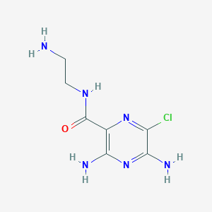 molecular formula C7H11ClN6O B8652785 3,5-Diamino-N-(2-aminoethyl)-6-chloropyrazine-2-carboxamide 