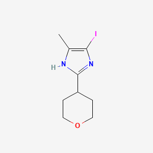 5-Iodo-4-methyl-2-(tetrahydro-2H-pyran-4-yl)-1H-imidazole