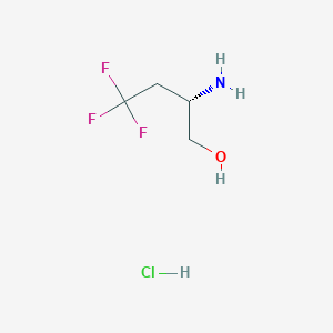 molecular formula C4H9ClF3NO B8653166 (S)-2-amino-4,4,4-trifluorobutan-1-ol hydrochloride 