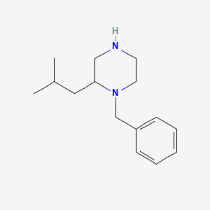 molecular formula C15H24N2 B8653205 2-(2-Methylpropyl)-1-(phenylmethyl)piperazine 