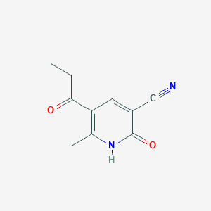 6-Methyl-2-oxo-5-propanoyl-1,2-dihydropyridine-3-carbonitrile