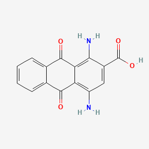 molecular formula C15H10N2O4 B8653258 1,4-Diamino-9,10-dioxoanthracene-2-carboxylic acid CAS No. 4095-89-0