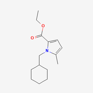 molecular formula C15H23NO2 B8653265 Ethyl 1-(cyclohexylmethyl)-5-methyl-1H-pyrrole-2-carboxylate 