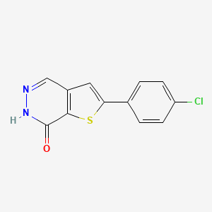 molecular formula C12H7ClN2OS B8653280 2-(4-Chlorophenyl)thieno[2,3-d]pyridazin-7(6H)-one CAS No. 897661-99-3