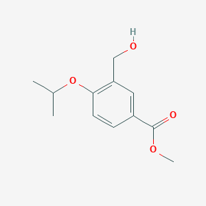 molecular formula C12H16O4 B8653287 Methyl 3-(hydroxymethyl)-4-isopropoxy-benzoate 
