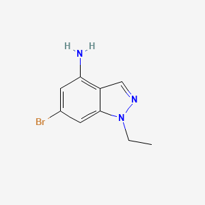 molecular formula C9H10BrN3 B8653303 6-Bromo-1-ethyl-1H-indazol-4-amine 