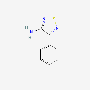 molecular formula C8H7N3S B8653360 3-Amino-4-phenyl-1,2,5-thiadiazole 