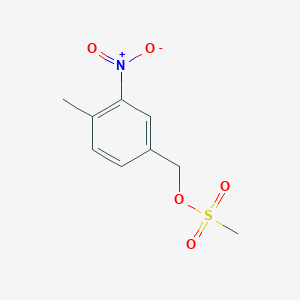 molecular formula C9H11NO5S B8653369 4-Methyl-3-nitrobenzyl methanesulfonate 