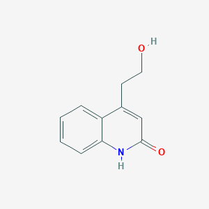 molecular formula C11H11NO2 B8653402 4-(2-Hydroxyethyl)-2(1H)-quinolinone 