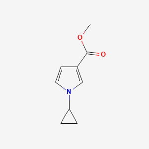 molecular formula C9H11NO2 B8653427 methyl 1-cyclopropyl-1H-pyrrole-3-carboxylate 