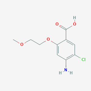 molecular formula C10H12ClNO4 B8653433 4-Amino-5-chloro-2-(2-methoxyethoxy)benzoic acid CAS No. 121243-47-8