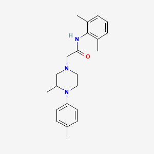 molecular formula C22H29N3O B8653440 N-(2,6-dimethylphenyl)-2-[3-methyl-4-(4-methylphenyl)piperazin-1-yl]acetamide 