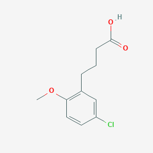 molecular formula C11H13ClO3 B8653466 4-(5-Chloro-2-methoxyphenyl)butanoic acid CAS No. 63213-95-6