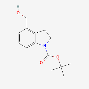 molecular formula C14H19NO3 B8653474 Tert-butyl 4-(hydroxymethyl)indoline-1-carboxylate 