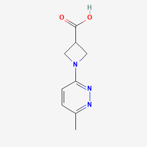 molecular formula C9H11N3O2 B8653494 1-(6-Methylpyridazin-3-yl)azetidine-3-carboxylic acid 