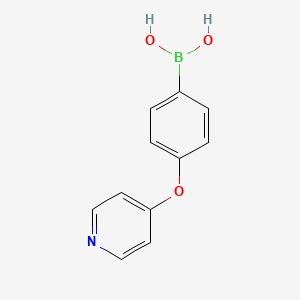 molecular formula C11H10BNO3 B8653504 4-(Pyridin-4-yloxy)phenylboronic acid 