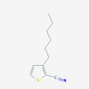 molecular formula C11H15NS B8653513 3-Hexylthiophene-2-carbonitrile CAS No. 848006-26-8