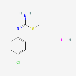 molecular formula C8H10ClIN2S B8653607 methyl N'-(4-chlorophenyl)imidothiocarbamate hydroiodide 