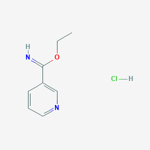 molecular formula C8H11ClN2O B8653650 Ethyl 3-pyridinecarboximidate hydrochloride 