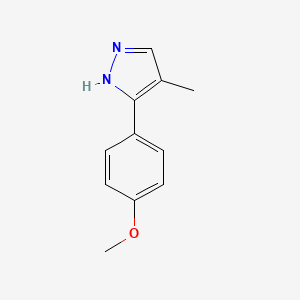 molecular formula C11H12N2O B8653656 3-(4'-Methoxyphenyl)-4-methylpyrazole 