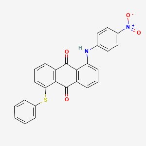molecular formula C26H16N2O4S B8653680 1-(4-Nitroanilino)-5-(phenylsulfanyl)anthracene-9,10-dione CAS No. 66012-15-5