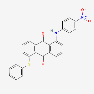 molecular formula C26H16N2O4S B8653680 1-((4-Nitrophenyl)amino)-5-(phenylthio)anthracene-9,10-dione CAS No. 66012-15-5