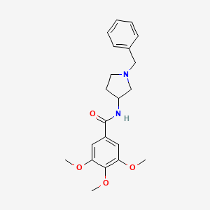 molecular formula C21H26N2O4 B8653700 N-(1-Benzyl-3-pyrrolidinyl)-3,4,5-trimethoxybenzamide 