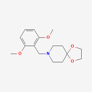 molecular formula C16H23NO4 B8653759 8-[(2,6-Dimethoxyphenyl)methyl]-1,4-dioxa-8-azaspiro[4.5]decane CAS No. 832082-40-3