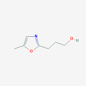 molecular formula C7H11NO2 B8653763 3-(5-Methyl-oxazol-2-yl)-propan-1-ol 