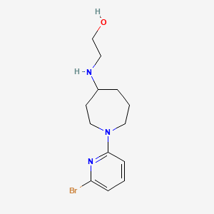 molecular formula C13H20BrN3O B8653831 2-[1-(6-Bromopyridin-2-yl)azepan-4-ylamino]ethanol 