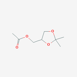 molecular formula C8H14O4 B086540 （2,2-二甲基-1,3-二氧戊环-4-基）甲基乙酸酯 CAS No. 14739-11-8