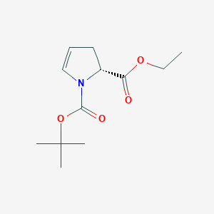molecular formula C12H19NO4 B8654041 1-(tert-Butyl) 2-ethyl (R)-2,3-dihydro-1H-pyrrole-1,2-dicarboxylate 