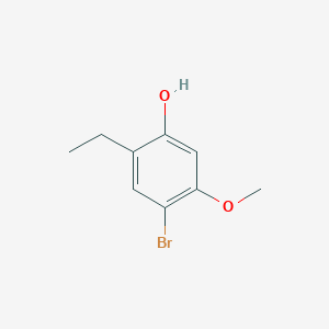 molecular formula C9H11BrO2 B8654108 4-Bromo-2-ethyl-5-methoxyphenol 