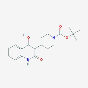 molecular formula C19H26N2O4 B8654121 tert-Butyl 4-(4-hydroxy-2-oxo-1,2,3,4-tetrahydroquinolin-3-yl)piperidine-1-carboxylate 