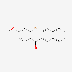 molecular formula C18H13BrO2 B8654123 (2-Bromo-4-methoxyphenyl)(2-naphthyl)methanone 
